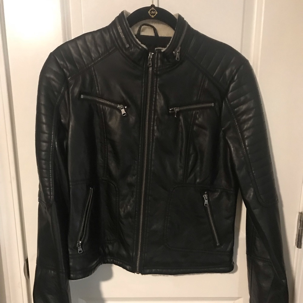 Chaps black moto jacket